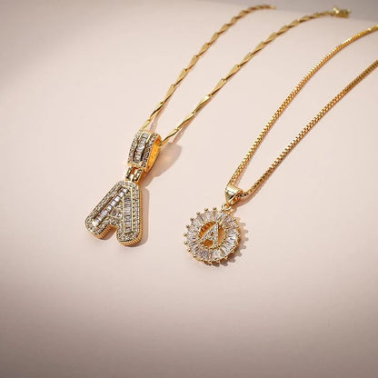 ⭐50% RABATT⭐Alfabetet Hängsmycke Halsband Set