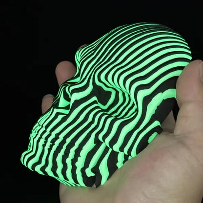 Halloween-dekoration – 3D-printad lysande kvantskalle, självlysande kvantskalle