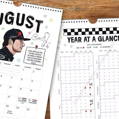 🏎️📅F1 Scrapbook Race Calendar 2026 — Den ultimata väggkalendern för racingfans