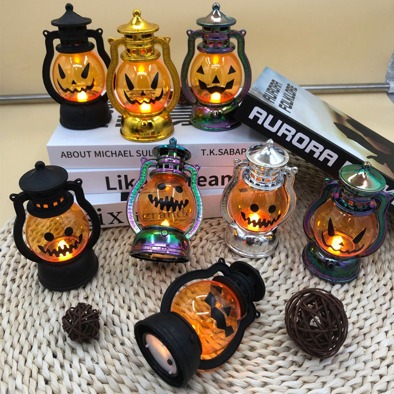 🎃 Amerikansk Retro Halloween Bärbar Pumpalykta 🎃