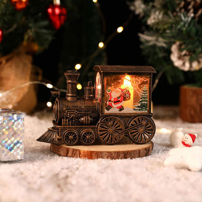 🎄Jul Guldmålad Tåg Nattlampa Prydnad🎄