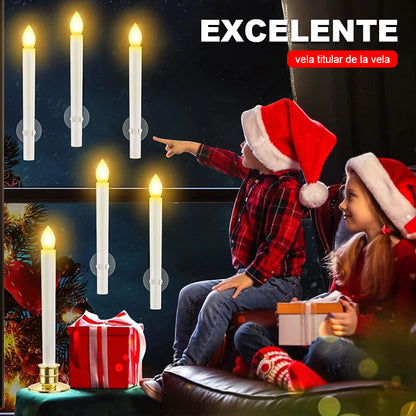 🎄 Julerbjudande 🔥 6 flammfria LED-fönsterljus