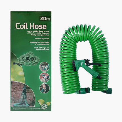 💦 Flexibel självlindande vattenslang med 3/4” och 1/2” adapter