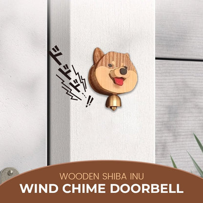 🎅Julrea 49% RABATT🐕Trä Shiba Inu Wind Chime Doorbell🐶