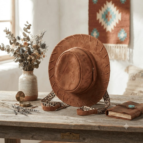 🔥🤠Backpack designed to look like a Western cowgirl hat👜