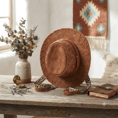 🔥🤠Backpack designed to look like a Western cowgirl hat👜
