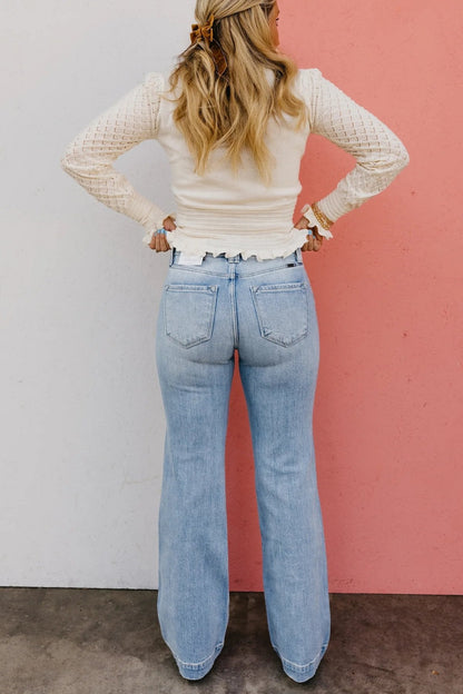 🏆Sista dagen 49% rabatt🔥-👖Vintage raka jeans med hög midja med magkontroll