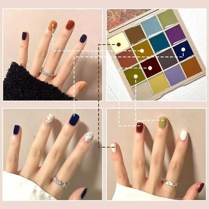 💅Ny modell 16 färger solid nagellacksbricka