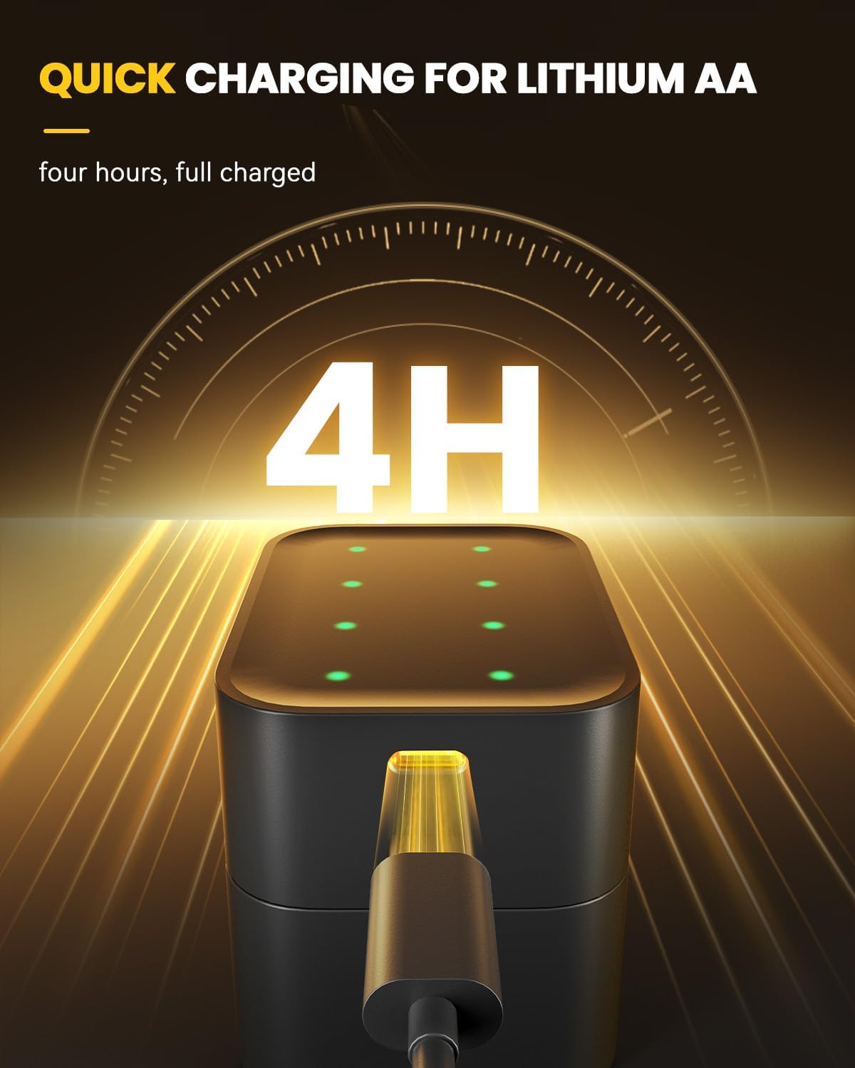 🏆Flash-rea⚡ Över 50 000 sålda! Nästan slut-💥🎁 🔋Uppladdningsbara AA/AAA-litiumbatterier med laddar