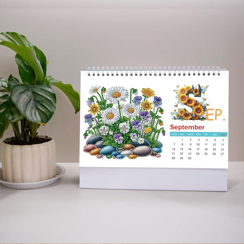 🔥Het rea🔥2026 DIY Specialformad Diamant Stående Kalender för Sovrum Vardagsrum