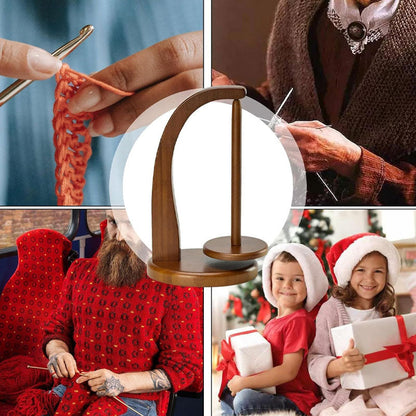 Träställ för garnrullar