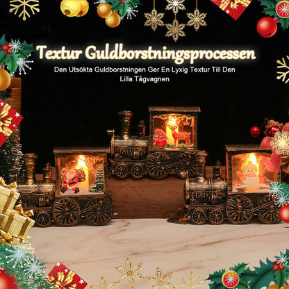 🎄Jul Guldmålad Tåg Nattlampa Prydnad🎄