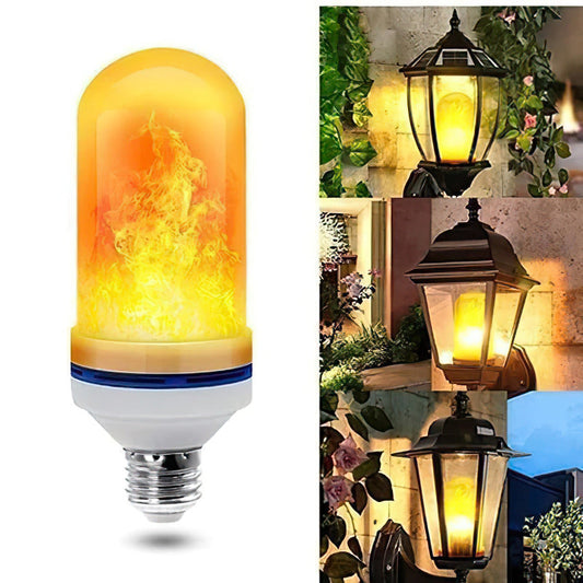 LED-lampa med flameffekt - med gravitationsavkännande effekt