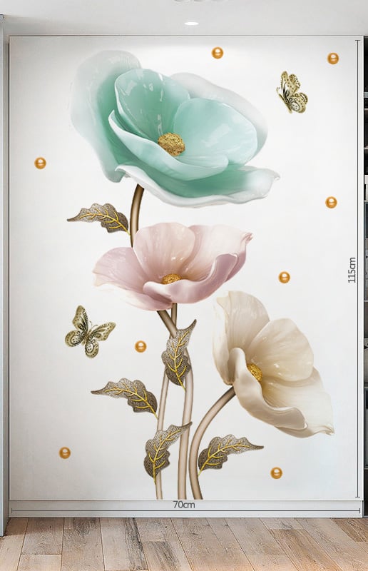 🔥Last Day Promotion 49% RABATT🔥Blomster väggdekal tapet