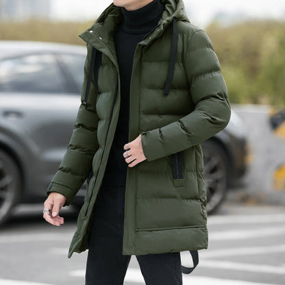 ⌛50% Off Everything! ⏰ Men's Quilted Jacket With Hood, Medium Length 🔥