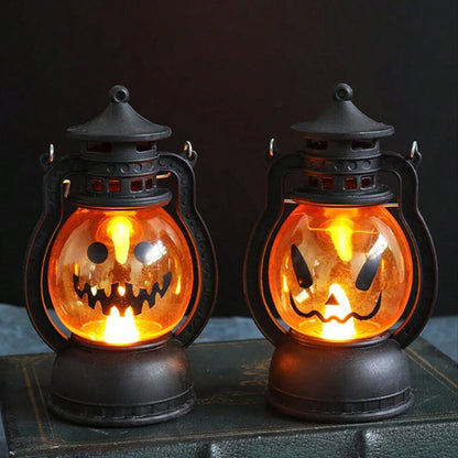 🎃 Amerikansk Retro Halloween Bärbar Pumpalykta 🎃