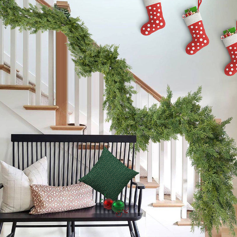 Faux Greenery Knockford Tallnålar Mjukt gummi Rotting Garland