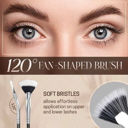 120° Vikbar Fläktborste + Mascara Set