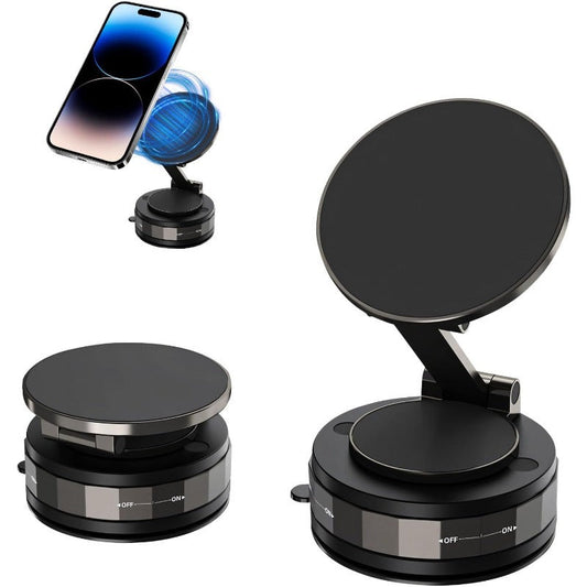 Magnetisk sugkopp - Vikbar 360° telefonhållare med vakuumlå