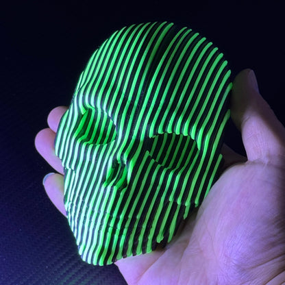 Halloween-dekoration – 3D-printad lysande kvantskalle, självlysande kvantskalle