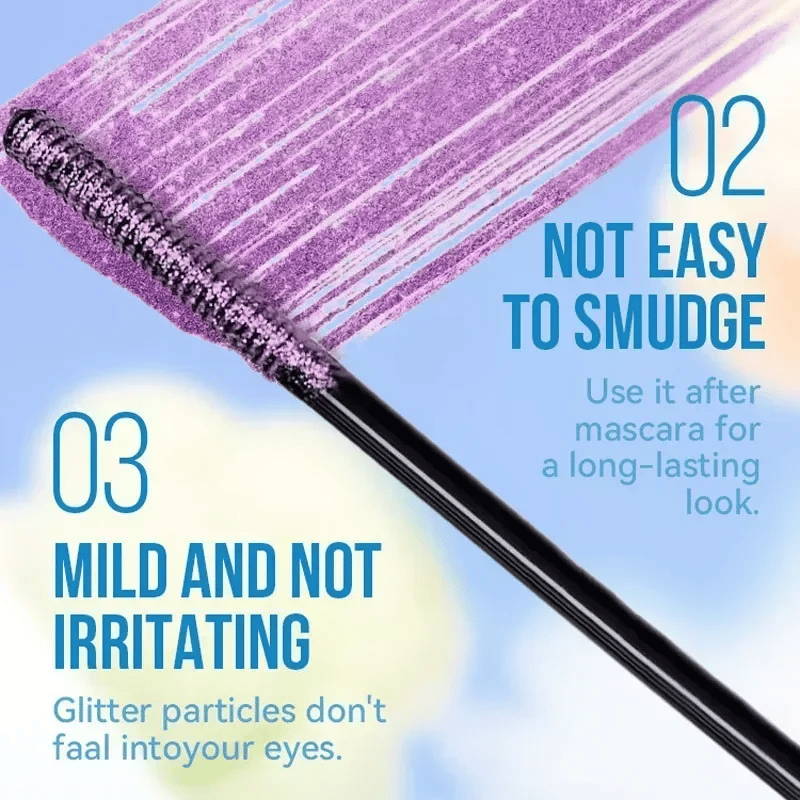 Färgglad Glittermascara