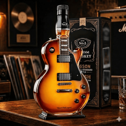 🤘A Taste for Rock: Vintage Sunburst Guitar Figurine as a Liquor Bottle🎸✨