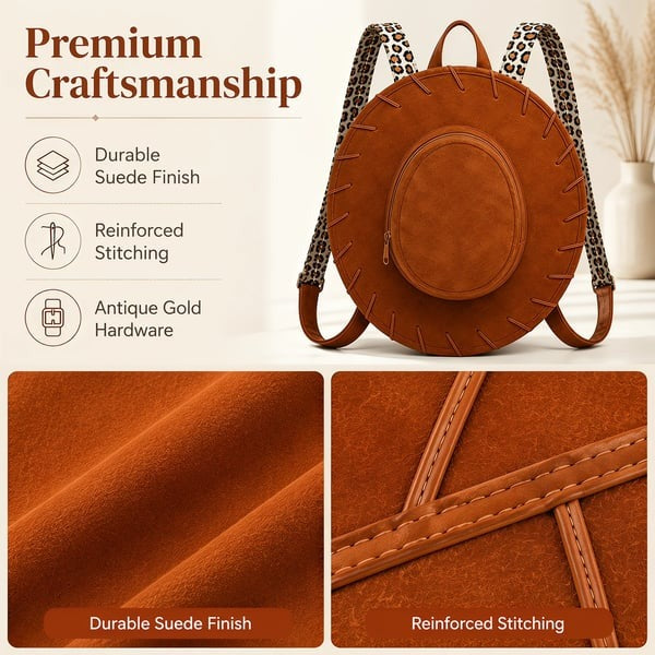 🔥🤠Backpack designed to look like a Western cowgirl hat👜
