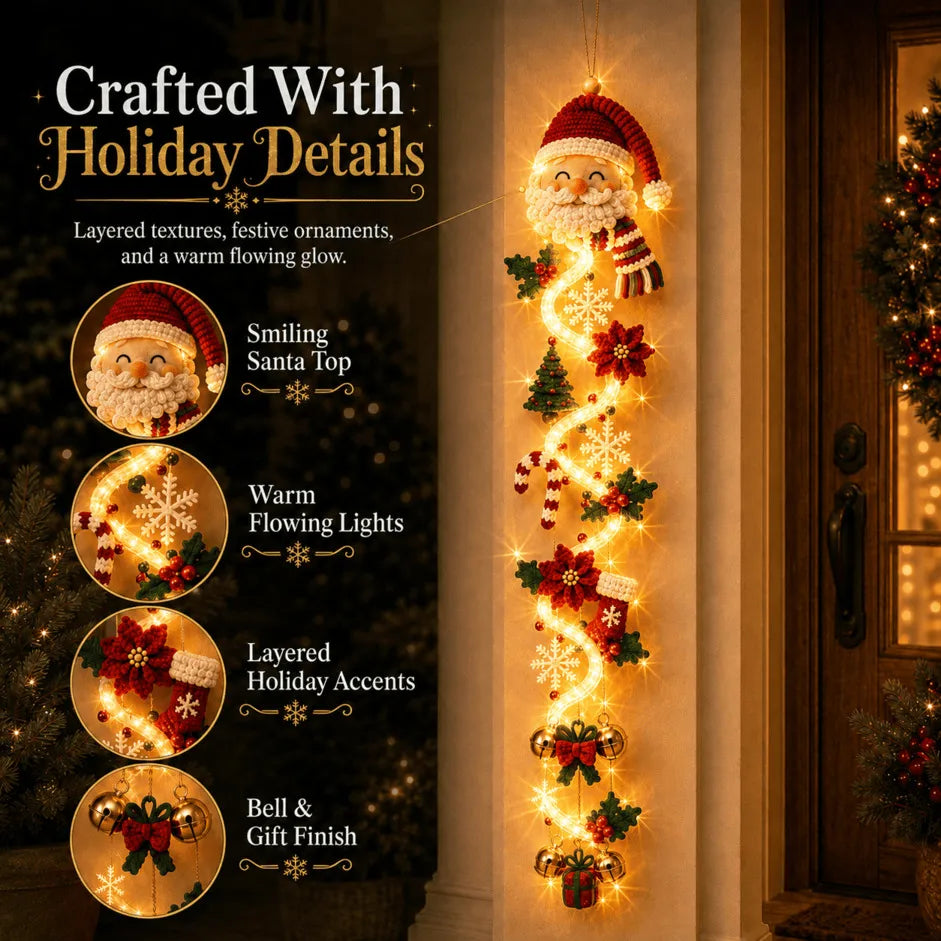 ⏳ Last day with 49% off – 🎄MerryCascade™ illuminated Christmas door hanger | 6 festive light designs✨