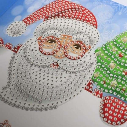 🎅5D diamantmålning julkort nya ankomst (8-pack)