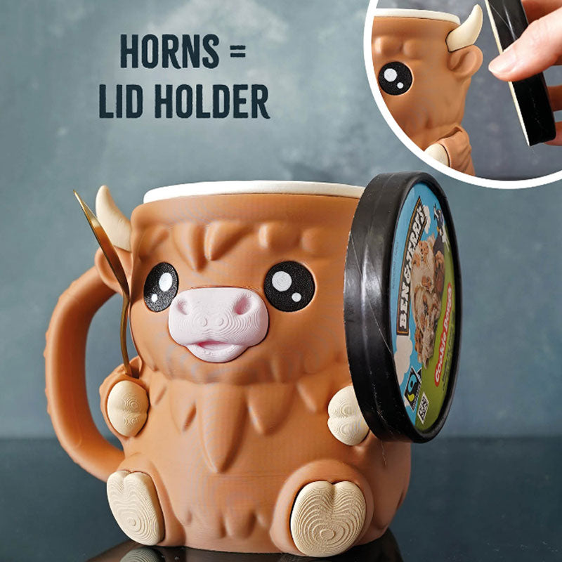 Ferdinand Highland Cow glassbehållare