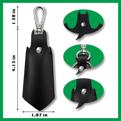Nyckelring av läderfladdermus/Leather Bat-Shaped Key Protector
