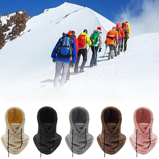 Varm plysch cykelhuva / vinter utomhus hatt sport vindtät hatt