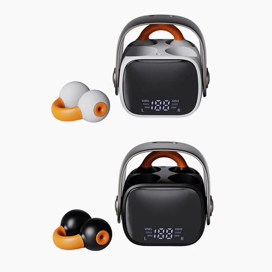🥰 Bluetooth Ear Clip-On Headset med Ai Translator med digital display 🎧 🎧