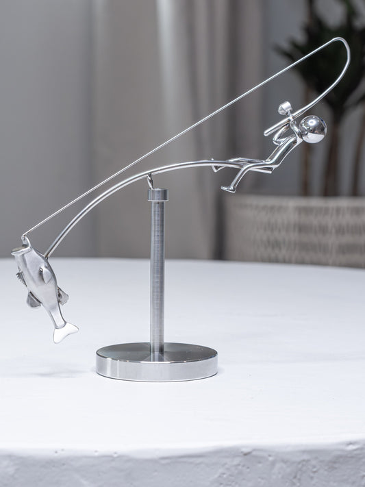 🔥Sista dagen 49 % RABATT🎣Skulpturen The Fisherman Balancing