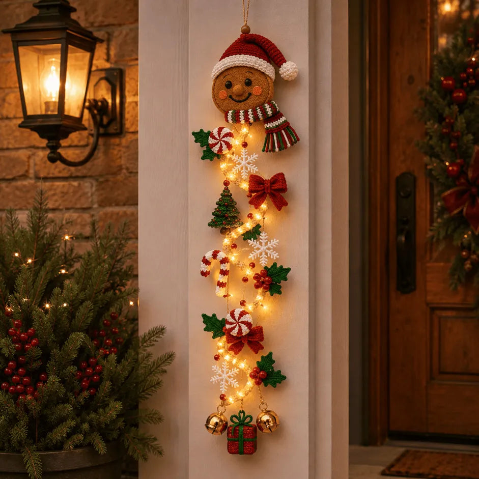 ⏳ Last day with 49% off – 🎄MerryCascade™ illuminated Christmas door hanger | 6 festive light designs✨