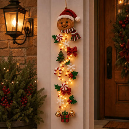 ⏳ Last day with 49% off – 🎄MerryCascade™ illuminated Christmas door hanger | 6 festive light designs✨
