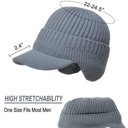 Elastisk varm hörselskydd stickad mössa☃️