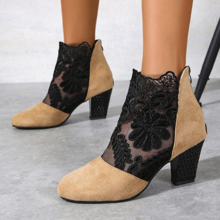 Damen High Heels mit eleganter Spitze für den Sommer/Women's högklackade damklackar med elegant spets för sommaren
