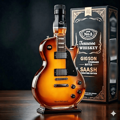 🤘A Taste for Rock: Vintage Sunburst Guitar Figurine as a Liquor Bottle🎸✨