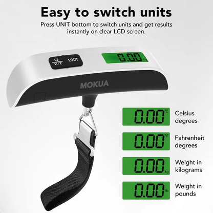 Portable digital luggage scale for accurate weighing