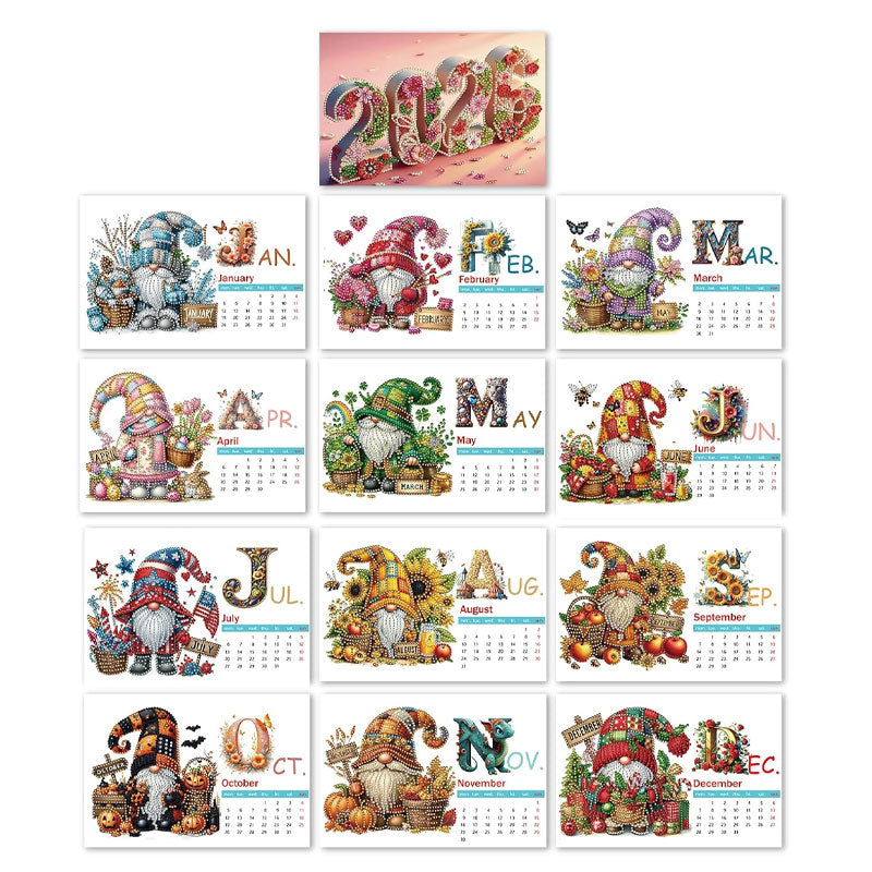 🔥Het rea🔥2026 DIY Specialformad Diamant Stående Kalender för Sovrum Vardagsrum