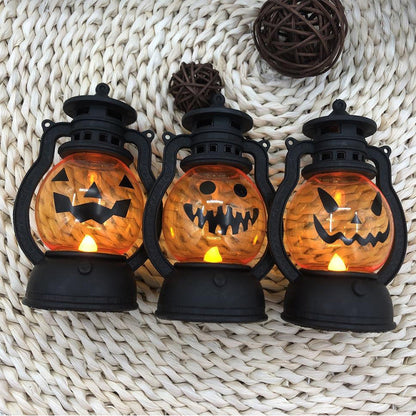 🎃 Amerikansk Retro Halloween Bärbar Pumpalykta 🎃
