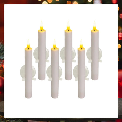 🎄 Julerbjudande 🔥 6 flammfria LED-fönsterljus
