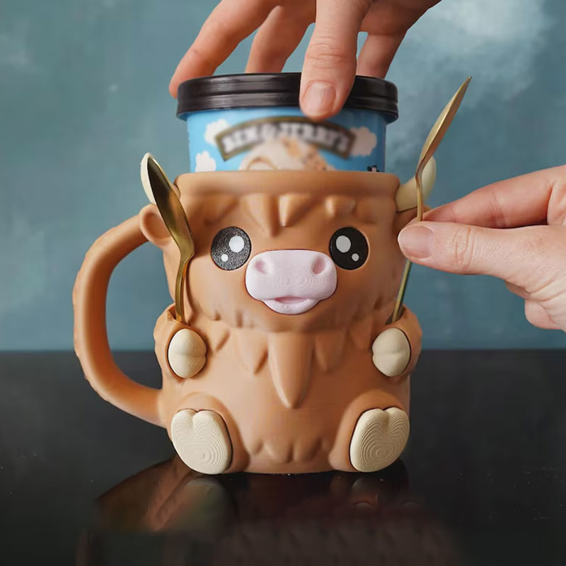 Ferdinand Highland Cow glassbehållare