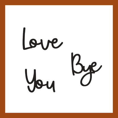 🌿LOVE YOU BYE Träskylt i bohemisk stil för väggdekoration🌿