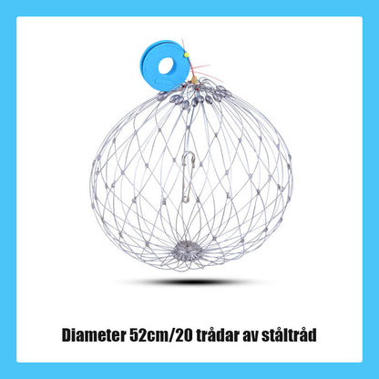 🦀 Automatisk Infällbar Krabbakruka, Magiskt Krabbafiskeverktyg🎣✨