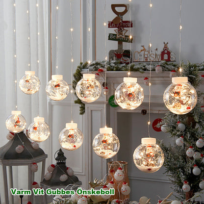 LED Julönskebollar Gardinslinga ✨🎅