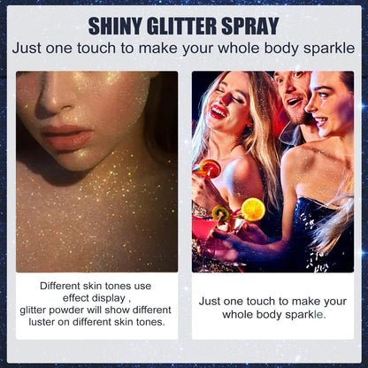 🔥Hot Sale💖Vattentät Glitter Spray Stage Fest Hår och kläder