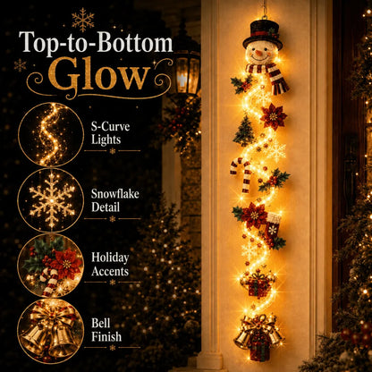 ⏳ Last day with 49% off – 🎄MerryCascade™ illuminated Christmas door hanger | 6 festive light designs✨