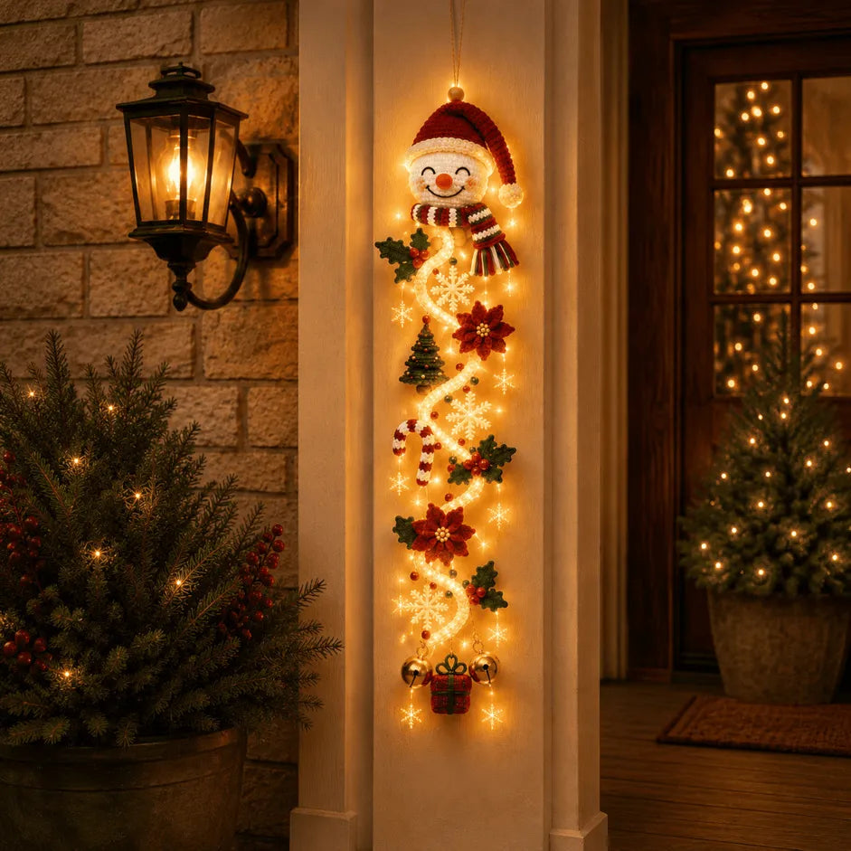 ⏳ Last day with 49% off – 🎄MerryCascade™ illuminated Christmas door hanger | 6 festive light designs✨